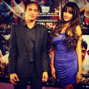 with Jiah Khan at the 'Delhi Belly' Premiere in London